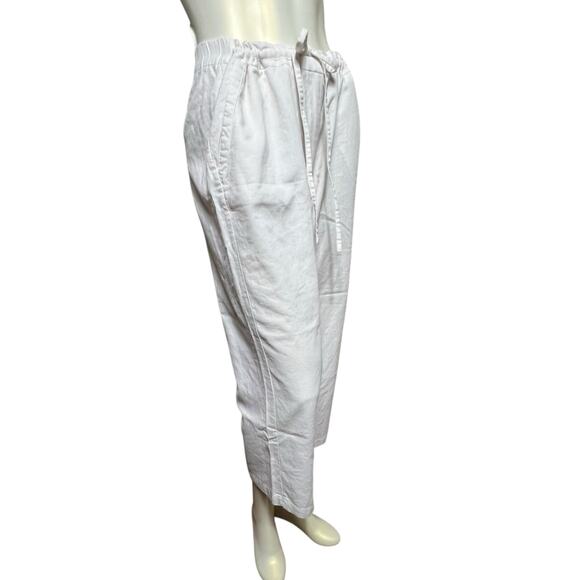 SAG Harbor White Linen Blend Drawstring Pants Size 14 – Casual Comfort - Picture 11 of 16